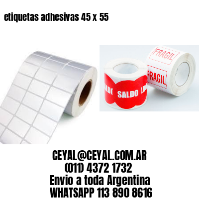 etiquetas adhesivas 45 x 55