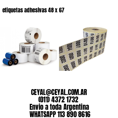 etiquetas adhesivas 48 x 67