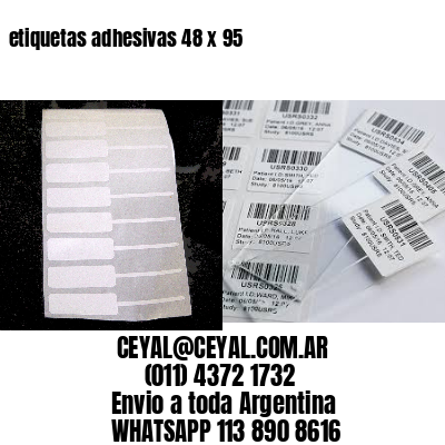 etiquetas adhesivas 48 x 95