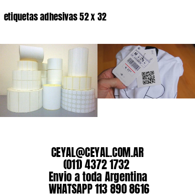 etiquetas adhesivas 52 x 32