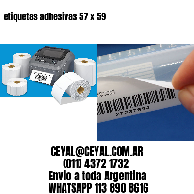 etiquetas adhesivas 57 x 59