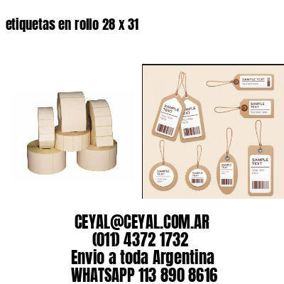 etiquetas en rollo 28 x 31