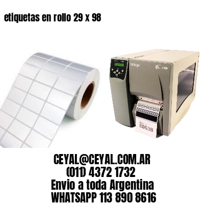 etiquetas en rollo 29 x 98