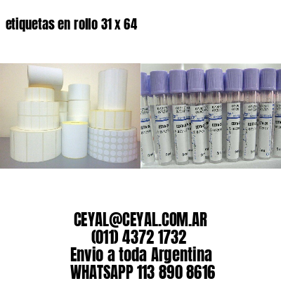 etiquetas en rollo 31 x 64
