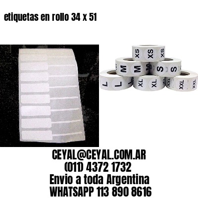 etiquetas en rollo 34 x 51
