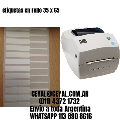 etiquetas en rollo 35 x 65