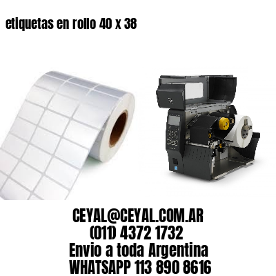 etiquetas en rollo 40 x 38