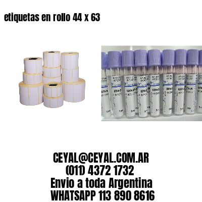 etiquetas en rollo 44 x 63
