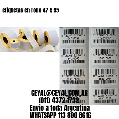 etiquetas en rollo 47 x 95
