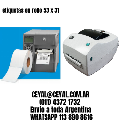 etiquetas en rollo 53 x 31