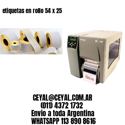 etiquetas en rollo 54 x 25