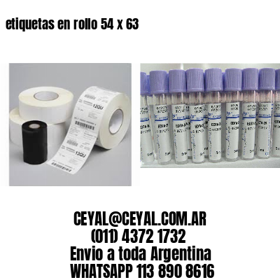 etiquetas en rollo 54 x 63