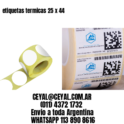 etiquetas termicas 25 x 44