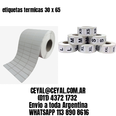 etiquetas termicas 30 x 65