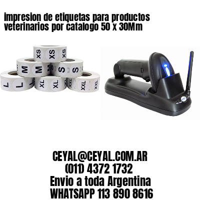 impresion de etiquetas para productos veterinarios por catalogo 50 x 30Mm