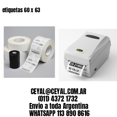 etiquetas 60 x 63