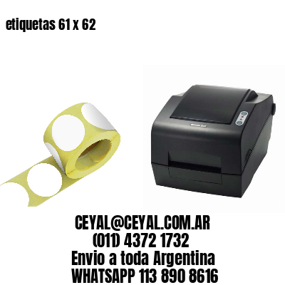 etiquetas 61 x 62