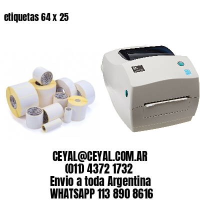 etiquetas 64 x 25