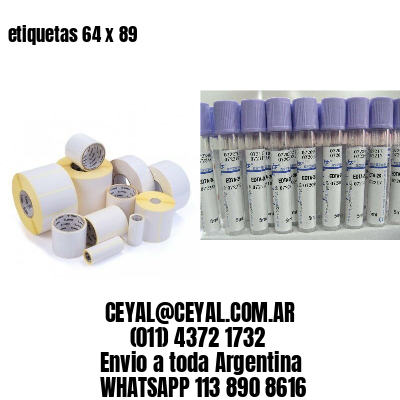 etiquetas 64 x 89
