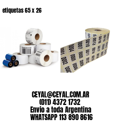 etiquetas 65 x 26