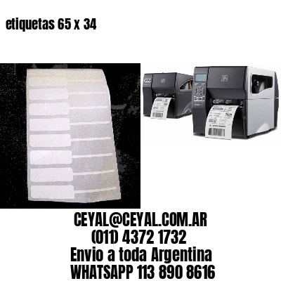 etiquetas 65 x 34