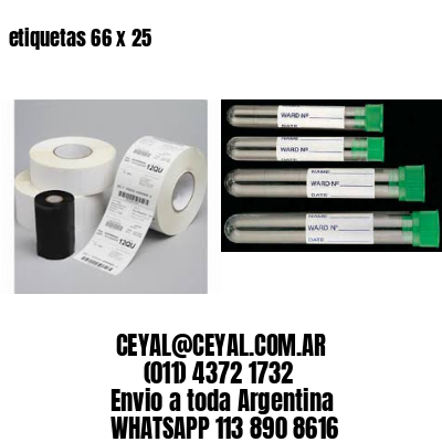 etiquetas 66 x 25