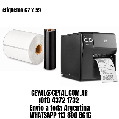 etiquetas 67 x 59