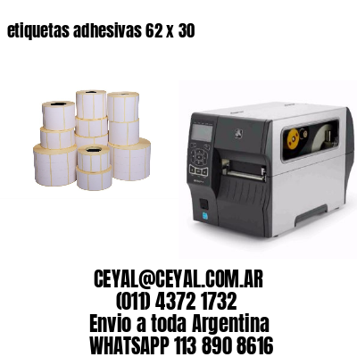 etiquetas adhesivas 62 x 30