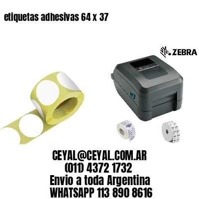 etiquetas adhesivas 64 x 37