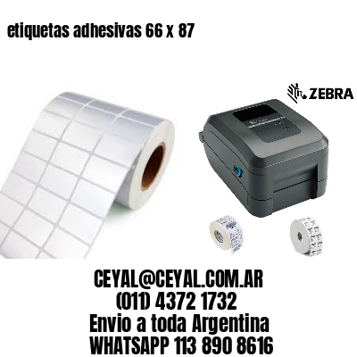 etiquetas adhesivas 66 x 87