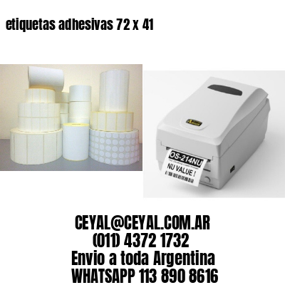 etiquetas adhesivas 72 x 41
