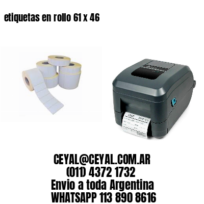 etiquetas en rollo 61 x 46