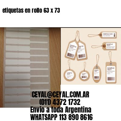 etiquetas en rollo 63 x 73