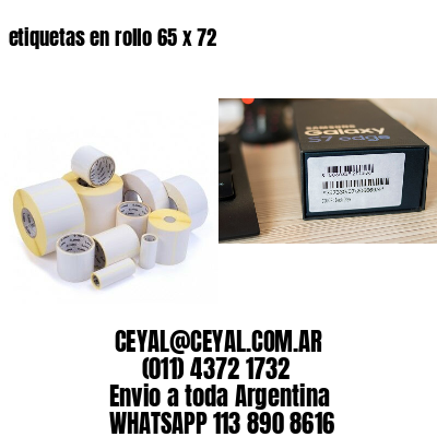 etiquetas en rollo 65 x 72