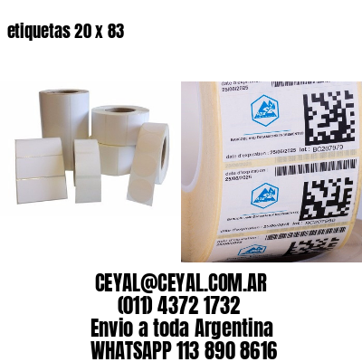 etiquetas 20 x 83