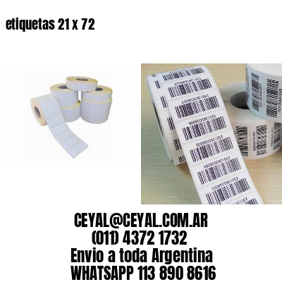etiquetas 21 x 72