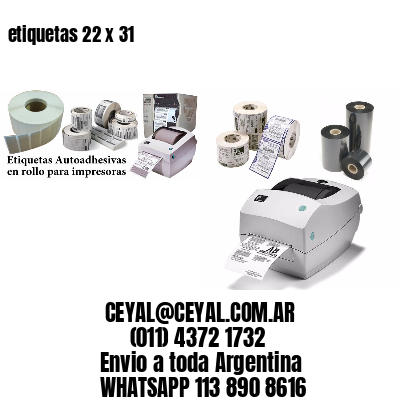 etiquetas 22 x 31
