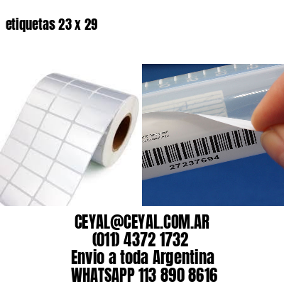 etiquetas 23 x 29