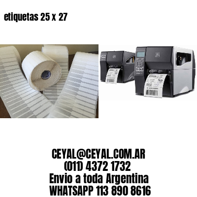 etiquetas 25 x 27