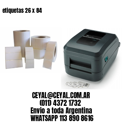 etiquetas 26 x 84