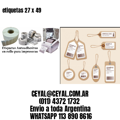etiquetas 27 x 49
