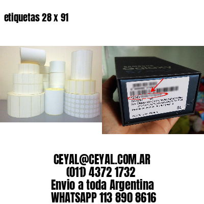 etiquetas 28 x 91