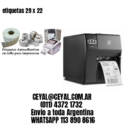 etiquetas 29 x 22