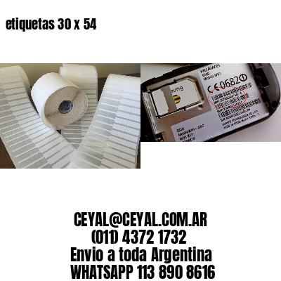 etiquetas 30 x 54