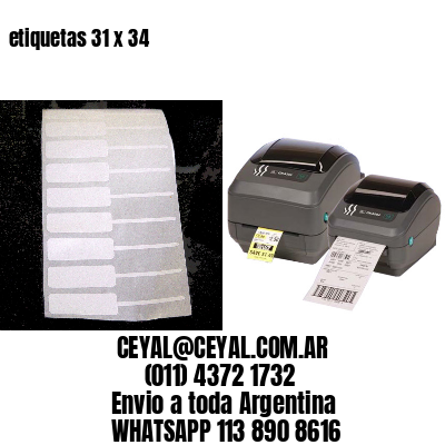 etiquetas 31 x 34