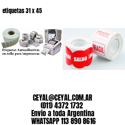 etiquetas 31 x 45