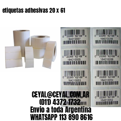 etiquetas adhesivas 20 x 61