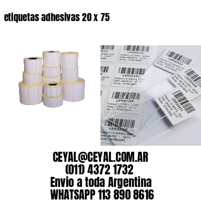etiquetas adhesivas 20 x 75