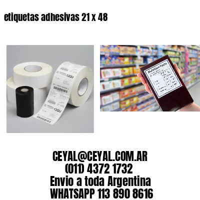 etiquetas adhesivas 21 x 48