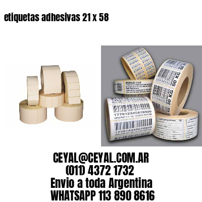etiquetas adhesivas 21 x 58